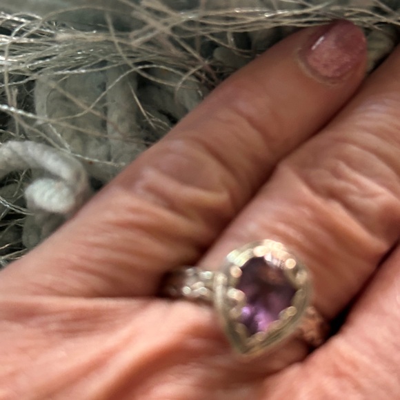 Silpada Elegant Sterling Silver Ring with Purple Amethyst Vintage - Picture 9 of 9